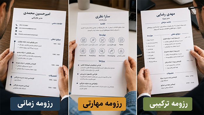نمونه رزومه