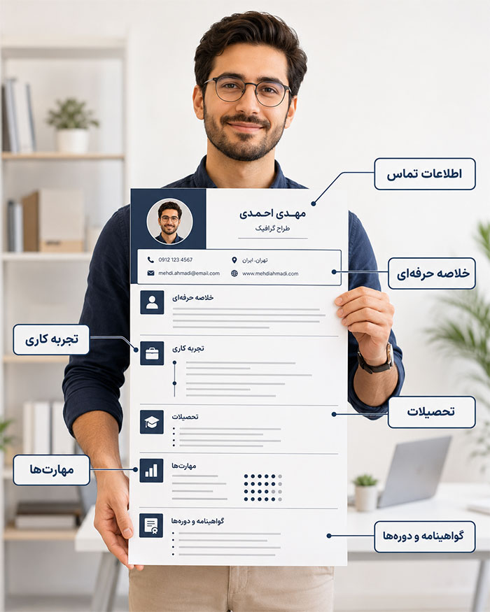 بخش های مهم یک رزومه استاندارد
