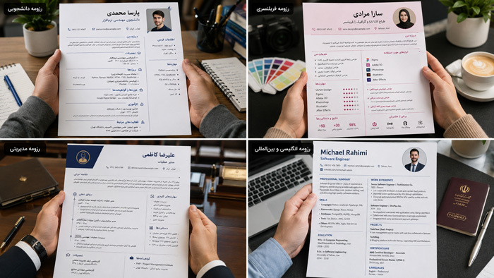نمونه رزومه 
