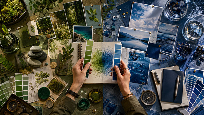 معنای رنگ آبی و سبز 