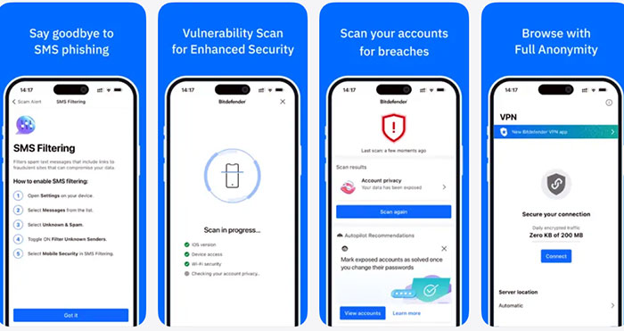 بیت‌دیفندر موبایل سکیوریتی