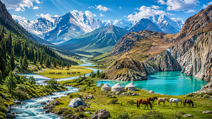 قرقیزستان بهترین مقصد طبیعت‌گردی
