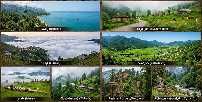 بهترین جاهای شمال 