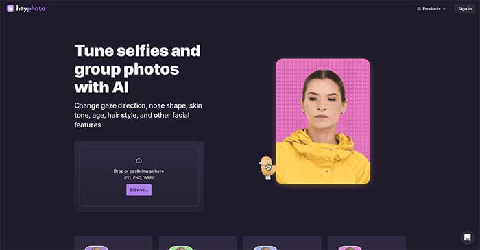 سایت HeyPhoto برای تشخیص چهره
