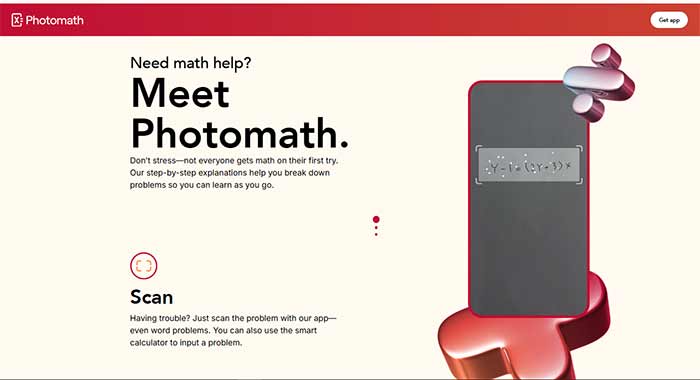 حل مسائل هوش مصنوعی Photomath