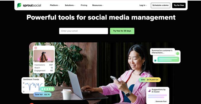 نرم افزار Sprout Social