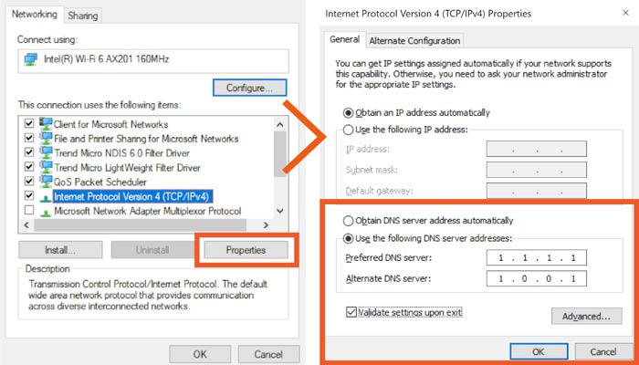 تنظیم DNS در ویندوز ۷