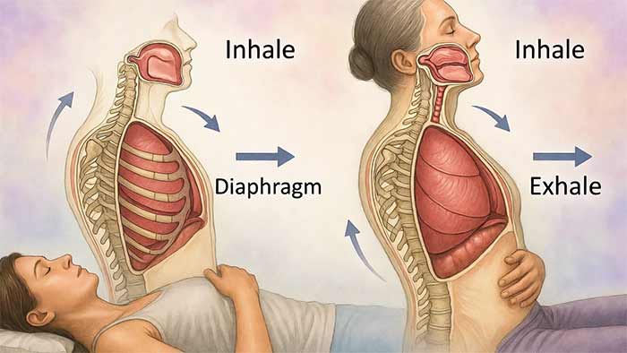 تنفس دیافراگمی (Diaphragmatic Breathing)