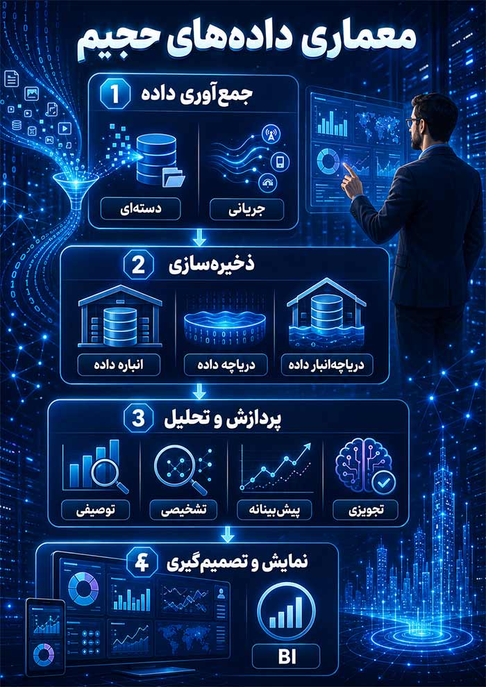 معماری و اجزای اصلی سیستم‌های داده‌های حجیم
