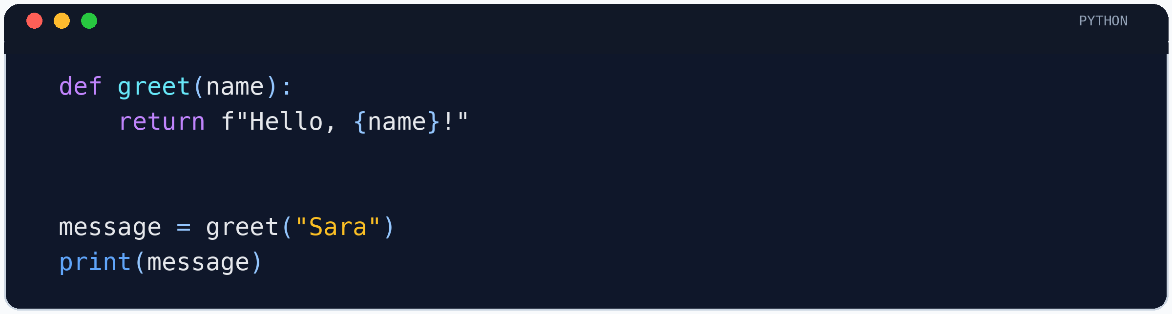 نمونه کد 3: python