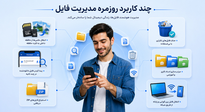 اپلیکیشن چند کاربرد روزمره مدیریت فایل