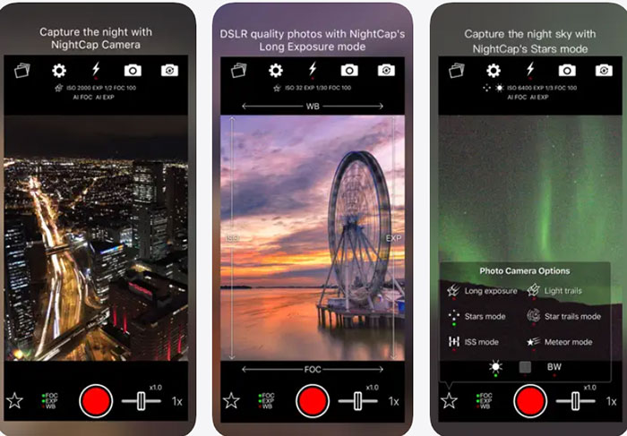 NightCap Camera (فقط آیفون)
