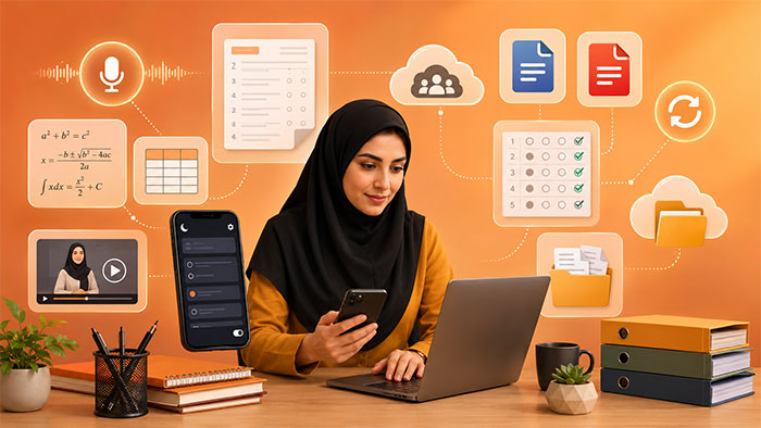 آموزشی معلم در حال کار