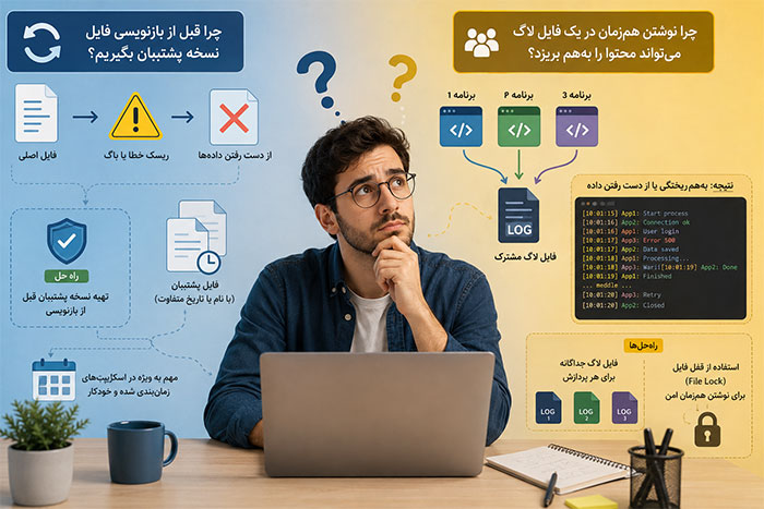 چرا بهتر است پیش از بازنویسی یک فایل مهم، از آن نسخه پشتیبان بگیریم؟